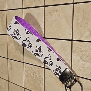 Faux Leather Keychain Wristlet